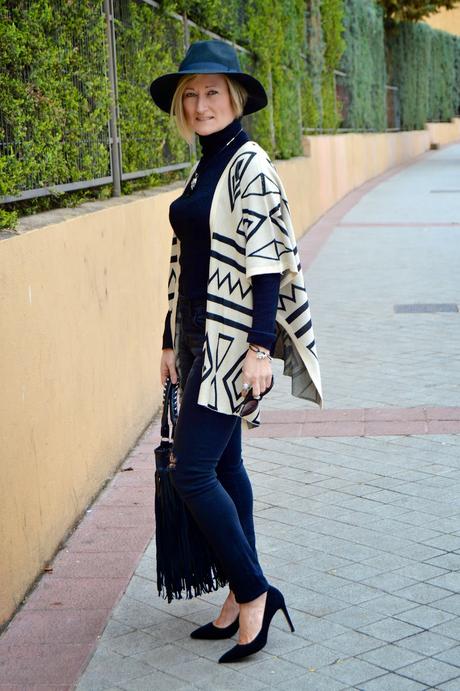 Boho style. Poncho and Stilettos. Boho style. Poncho and Stilettos.