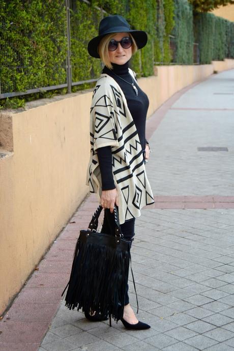 Boho style. Poncho and Stilettos. Boho style. Poncho and Stilettos.