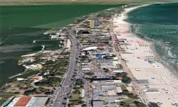 Vista aérea de Mamaia, entre el lago Siutghiol y el mar Negro