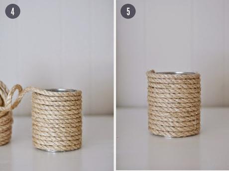DIY: CÓMO HACER UN FLORERO CON CUERDA Y UNA LATA DE CONSERVAS DIY: CÓMO HACER UN FLORERO CON CUERDA Y UNA LATA DE CONSERVAS
