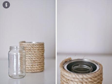 DIY: CÓMO HACER UN FLORERO CON CUERDA Y UNA LATA DE CONSERVAS DIY: CÓMO HACER UN FLORERO CON CUERDA Y UNA LATA DE CONSERVAS