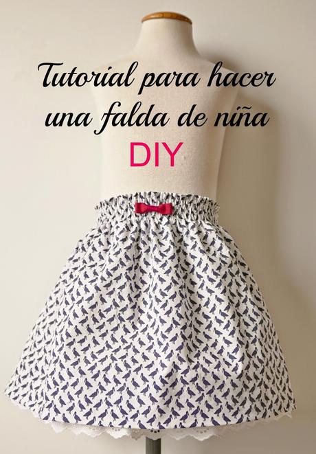 Tutorial y esquema patrón gratis para una falda de niña