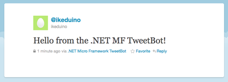TweetBot Post on Twitter Envío de tweets con Netduino+