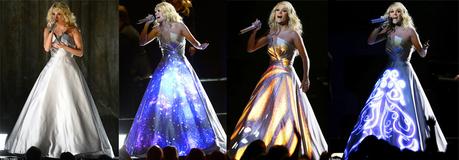 Los 15 vestidos más techie en actuaciones musicales: celebrities y wearables