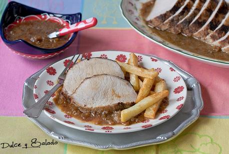 Cinta de Lomo con Miel, Mostaza y Cebolla Caramelizada Cinta de Lomo con Miel, Mostaza y Cebolla Caramelizada