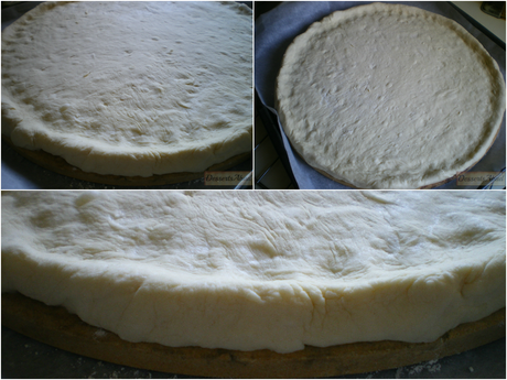 Pizza margherita (masa antes del horneado) Pizza margherita (masa antes del horneado)