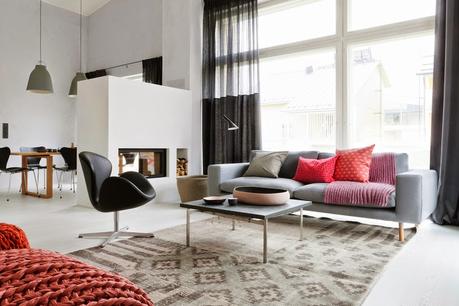 Diseño interior en vivienda de Finlandia