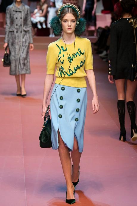 Dolce Gabanna Milan Fashion Week Otoño Invierno 2015-2016 Dolce Gabanna Milan Fashion Week Otoño Invierno 2015-2016