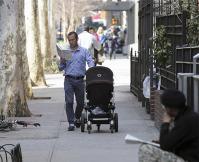 Leyendo en las calles de Nueva York