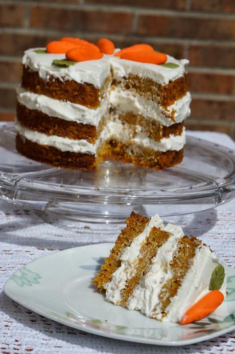 Carrot Naked Cake - Tarta humeda de zanahorias y piña