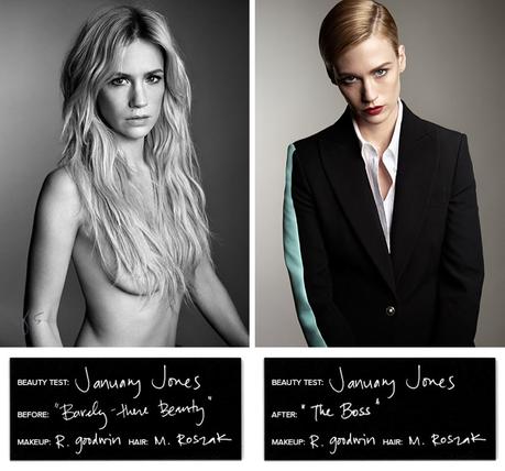 January Jones sufre seis transformaciones para Violet Grey