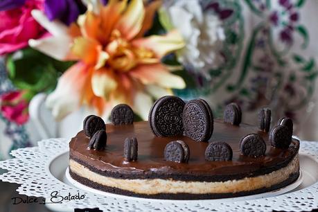 Tarta de Oreo, Chocolate y Queso Tarta de Oreo, Chocolate y Queso