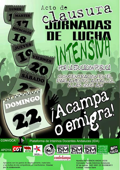 Diseño Gráfico: Cartel Jornadas de lucha intensiva IDA Diseño Gráfico: Cartel Jornadas de lucha intensiva IDA