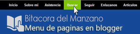 menú de paginas blogger