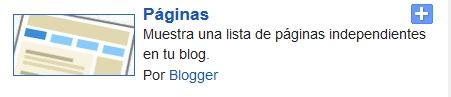 paginas blogger gadget