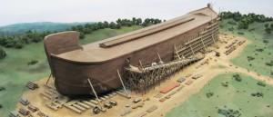 Reconstruccón de como podía haber sido el arca de noé