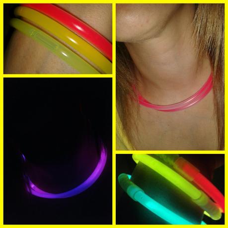 Pulseras y collares luminosos. Pulseras y collares luminosos.