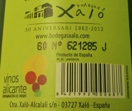 Serra de Bernia Tinto Roble 2013, de Bodegas Xaló