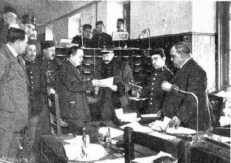 Correos y Telégrafos militarizados. Madrid, 1918