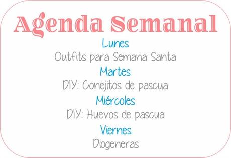 Agenda Semanal 30/03 - 5/04 Agenda Semanal 30/03 - 5/04