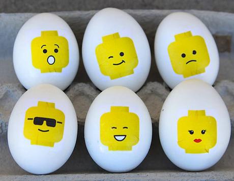 decorar huevos de pascua lego