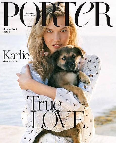 Karlie Kloss posa para Proter Magazine con un cachorrito