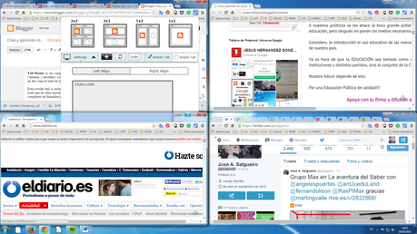 Tab Resize. Combinar fácilmente varias pestañas de Chrome (Complemento) Tab Resize. Combinar fácilmente varias pestañas de Chrome (Complemento)