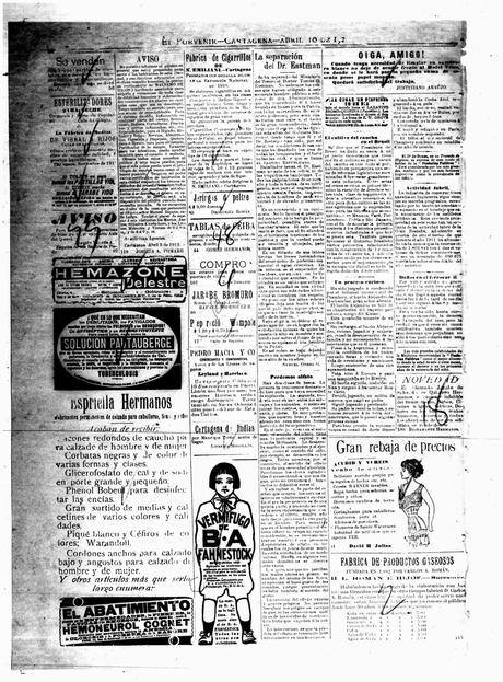 FUENTES PRENSA CARTAGENA 1912 (PERIODICO EL PORVENIR)