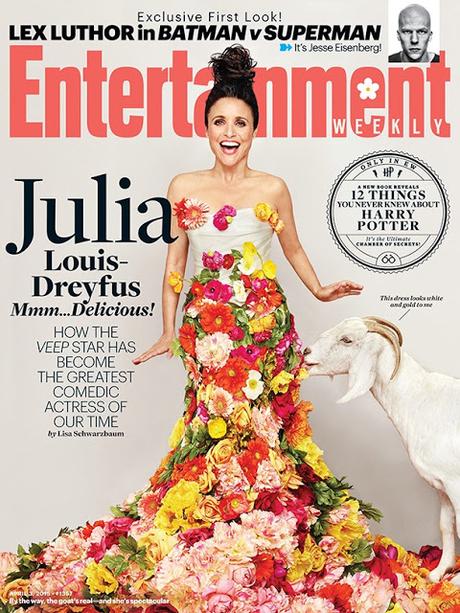 Julia Louis-Dreyfus se llena de flores para Entertaiment Magazine