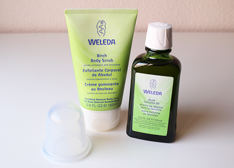 Aceite de abedul y body scrub de Weleda