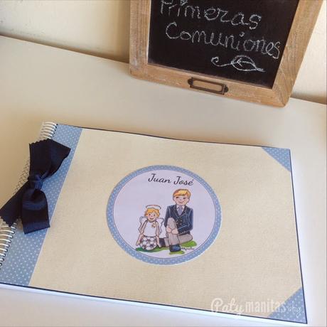 Conjunto de recordatorios, pegatinas y libro de recuerdos para la primera comunión de Juan José Conjunto de recordatorios, pegatinas y libro de recuerdos para la primera comunión de Juan José