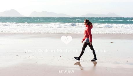 Power Walking Caminar por la playa, islas cies, arena, power walking
