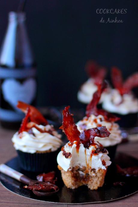 CUPCAKES DE MANZANA, CARAMELO, WHISKY Y BACON