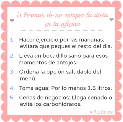 5 Formas de no romper la dieta en la oficina 5 Formas de no romper la dieta en la oficina