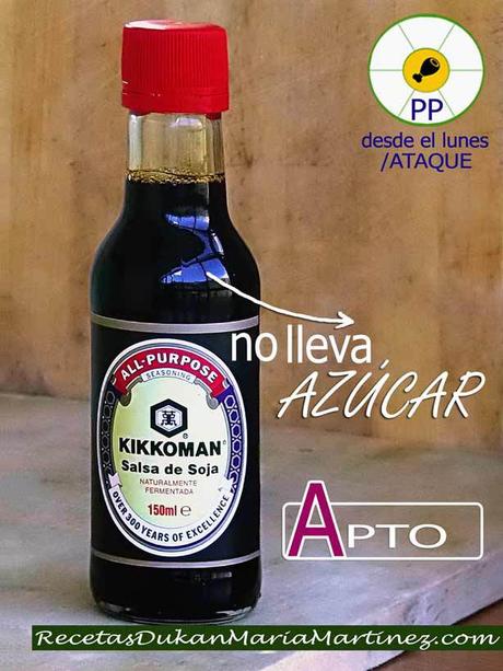 Salsa de Soja y dieta Dukan ¿apta o tolerada? Salsa de Soja y dieta Dukan ¿qué marcas son aptas desde Ataque?