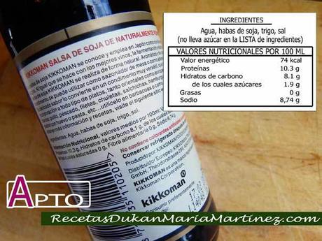 Salsa de Soja y dieta Dukan ¿apta o tolerada? Salsa de Soja y dieta Dukan ¿qué marcas son aptas desde Ataque?