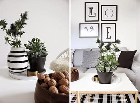 Un salón con encanto y un DIY para paredes en BLANCO Y NEGRO Un salón con encanto y un DIY para paredes en BLANCO Y NEGRO