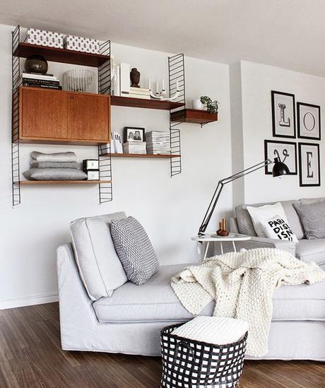 Un salón con encanto y un DIY para paredes en BLANCO Y NEGRO Un salón con encanto y un DIY para paredes en BLANCO Y NEGRO