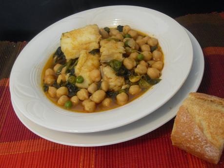 Potaje de garbanzos con bacalao rápido