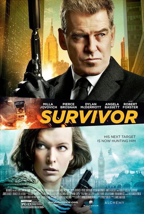 TRAILER Y PÓSTER DE SURVIVOR CON PIERCE BROSNAN Y MILLA JOVOVICH