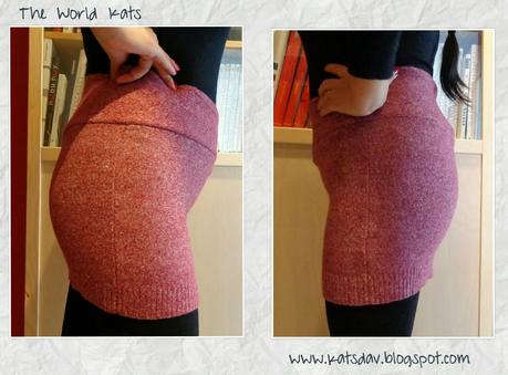 Transformación un jersey en una falda Transformación un jersey en una falda