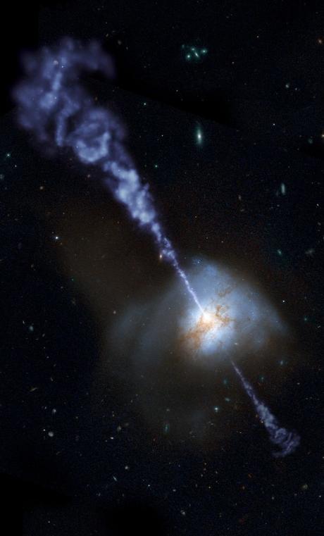 Agujeros negros apagan la galaxia Herschel