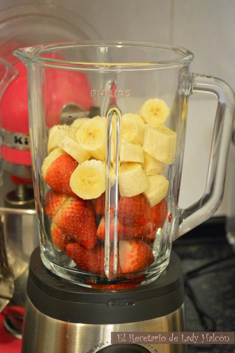 Batido de fresa y plátano Batido de fresa y plátano
