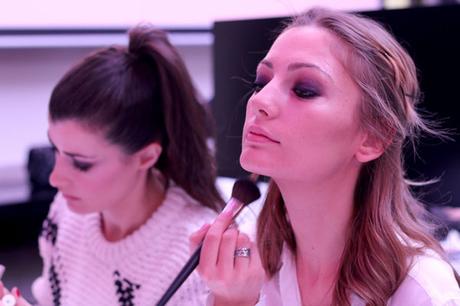 CosmetikTrip2 en La Maison Lancôme Mariko y Jessica durante la master class de Roberto Siguero