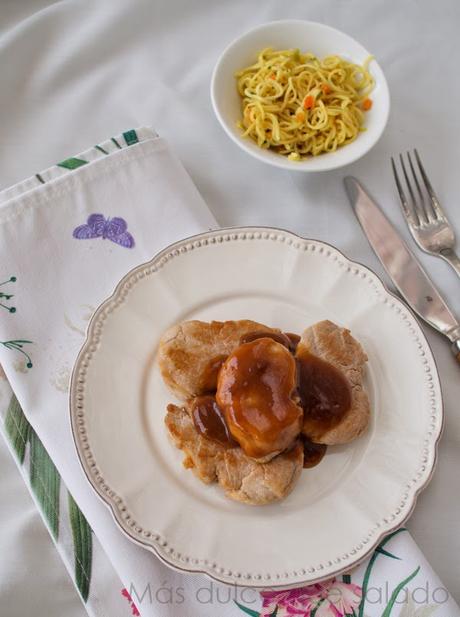 Solomillos en salsa agridulce Solomillos en salsa agridulce