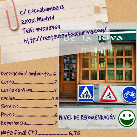 Restaurante De la Riva Restaurante De la Riva
