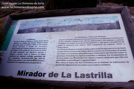 Mirador de la Lastrilla y la Hoz de Orillares panel mirador la lastrilla cañon rio lobos
