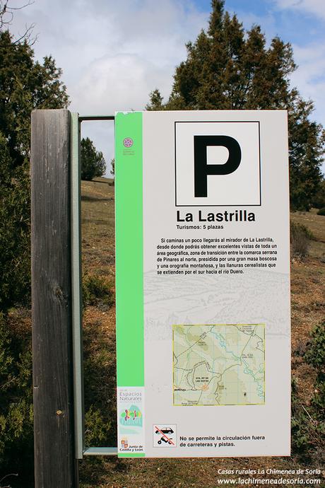 Mirador de la Lastrilla y la Hoz de Orillares cartel mirador la lastrilla cañon rio lobos