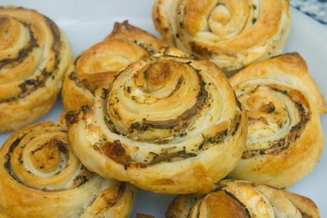 Caracolas de salmón y queso Caracolas de salmón y queso