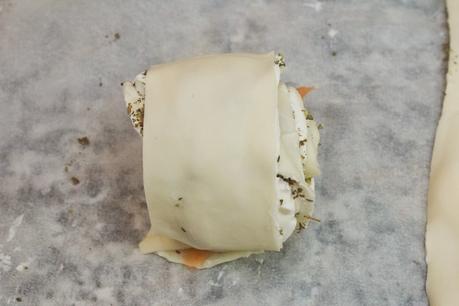 Caracolas de salmón y queso Caracolas de salmón y queso